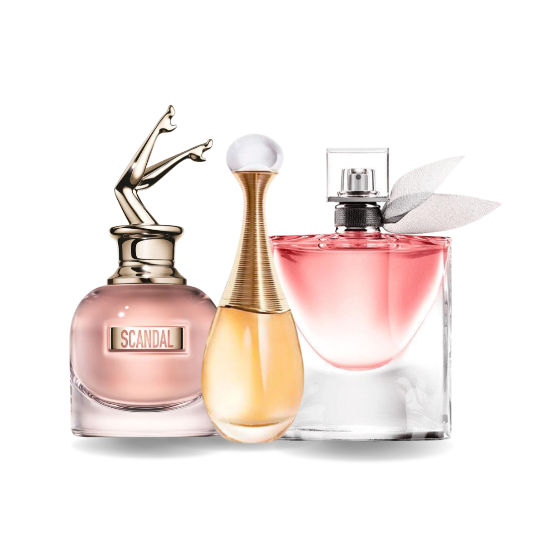 Coffret de 3 Parfums - Scandal Jean Paul Gaultier, J'adore Dior et La Vie Est Belle Lancôme